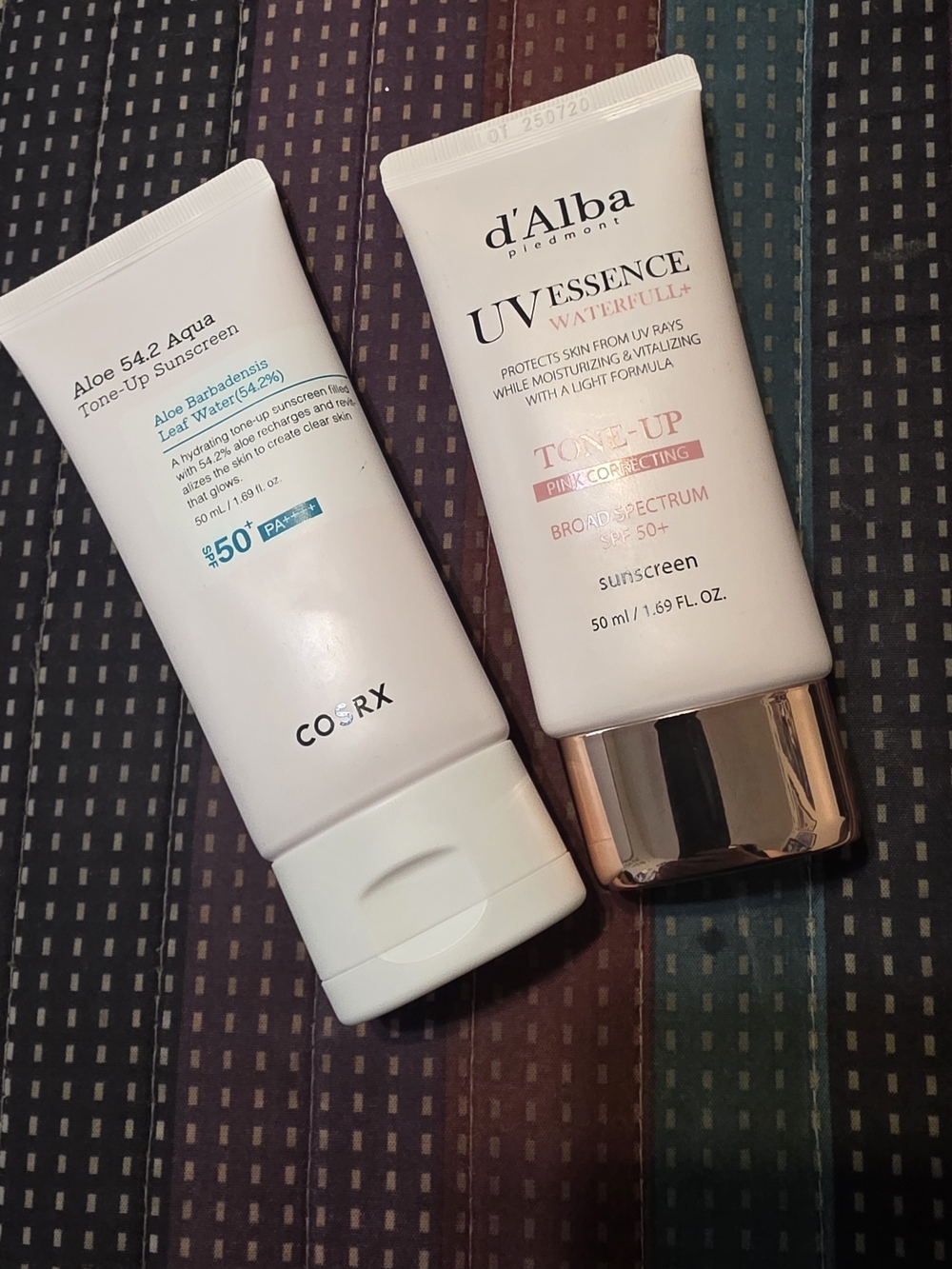 SetAlba UV Essence Waterfull Tone-Up Sunscreen & Cosrx Aloe 54.2 Toneup Suncreen